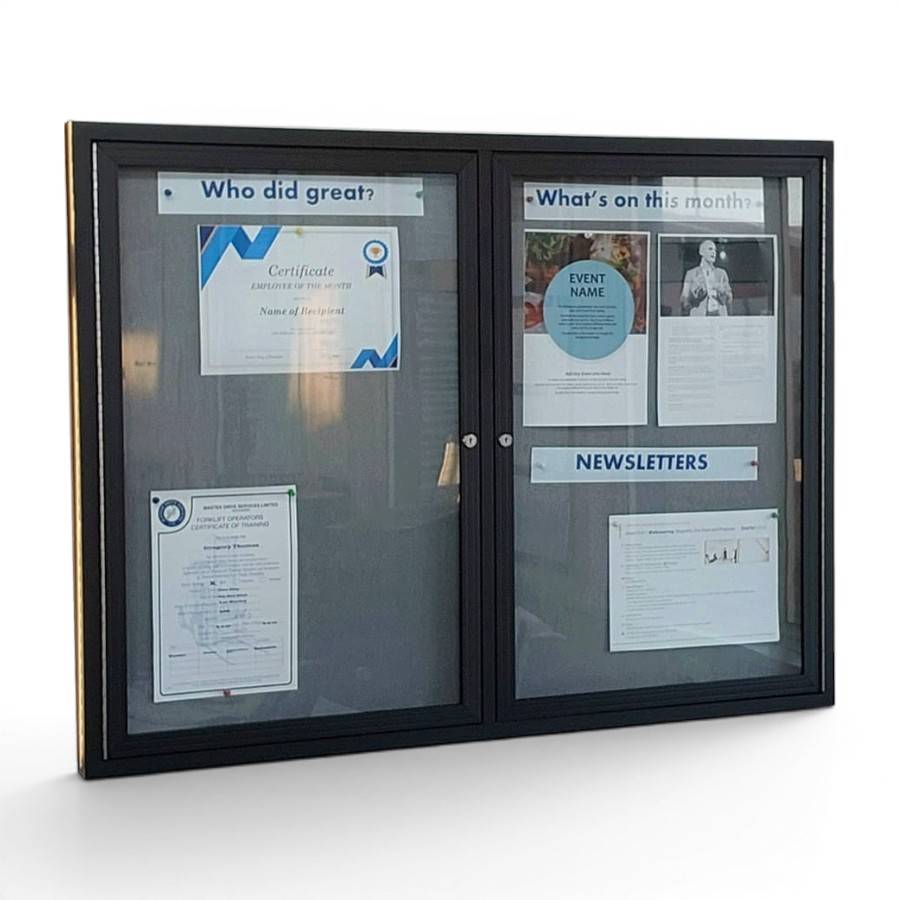 Lockable Noticeboard 900 x 1200mm