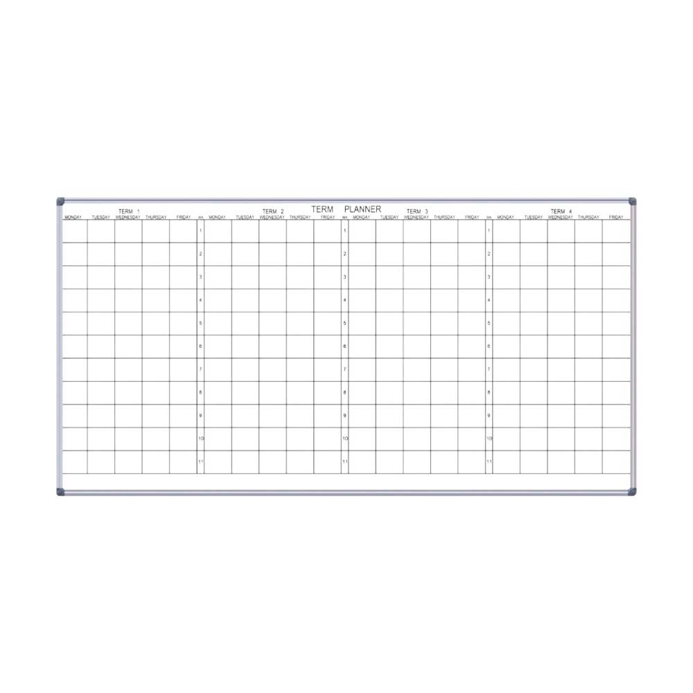 Porcelain School Term Planner Whiteboard 1200 x 2400mm – PRO-ETCH™ 4 Term