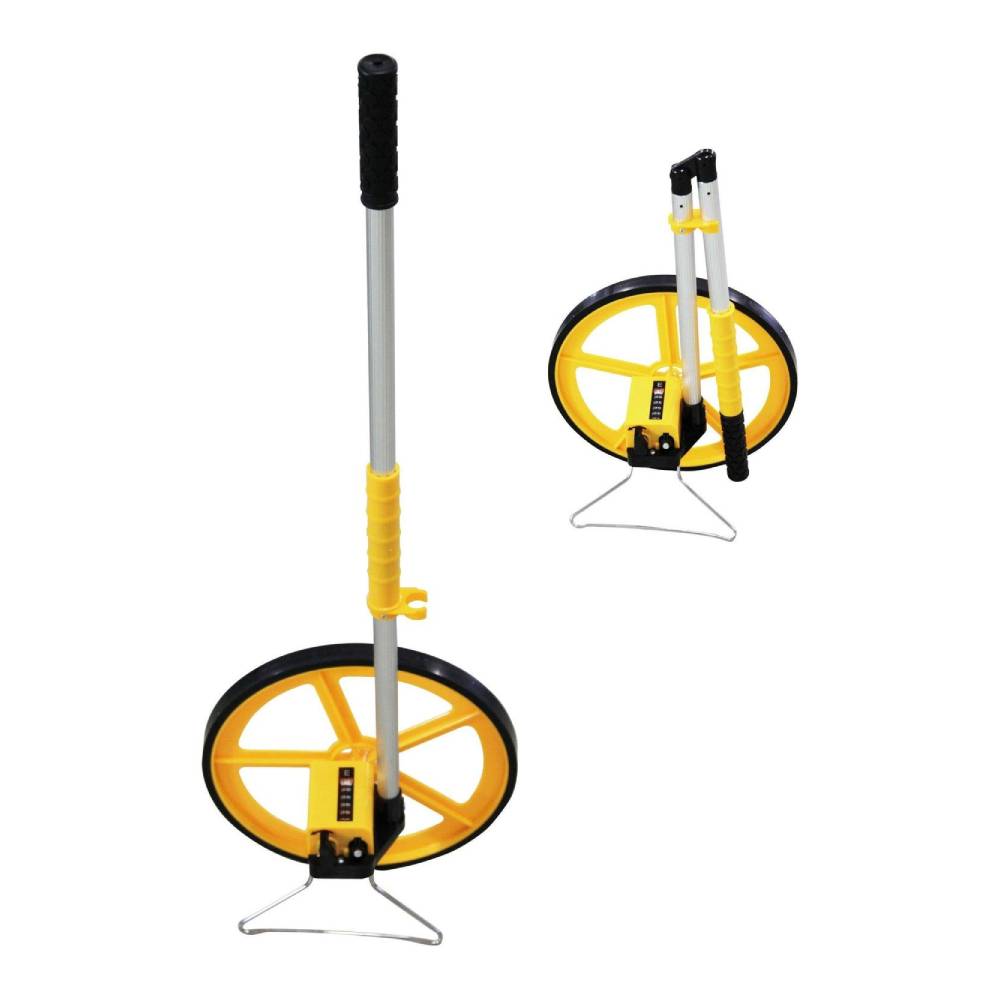 Trundle wheel with 318 mm wheel, foldable handle and six-digit counter for long-distance outdoor measurement