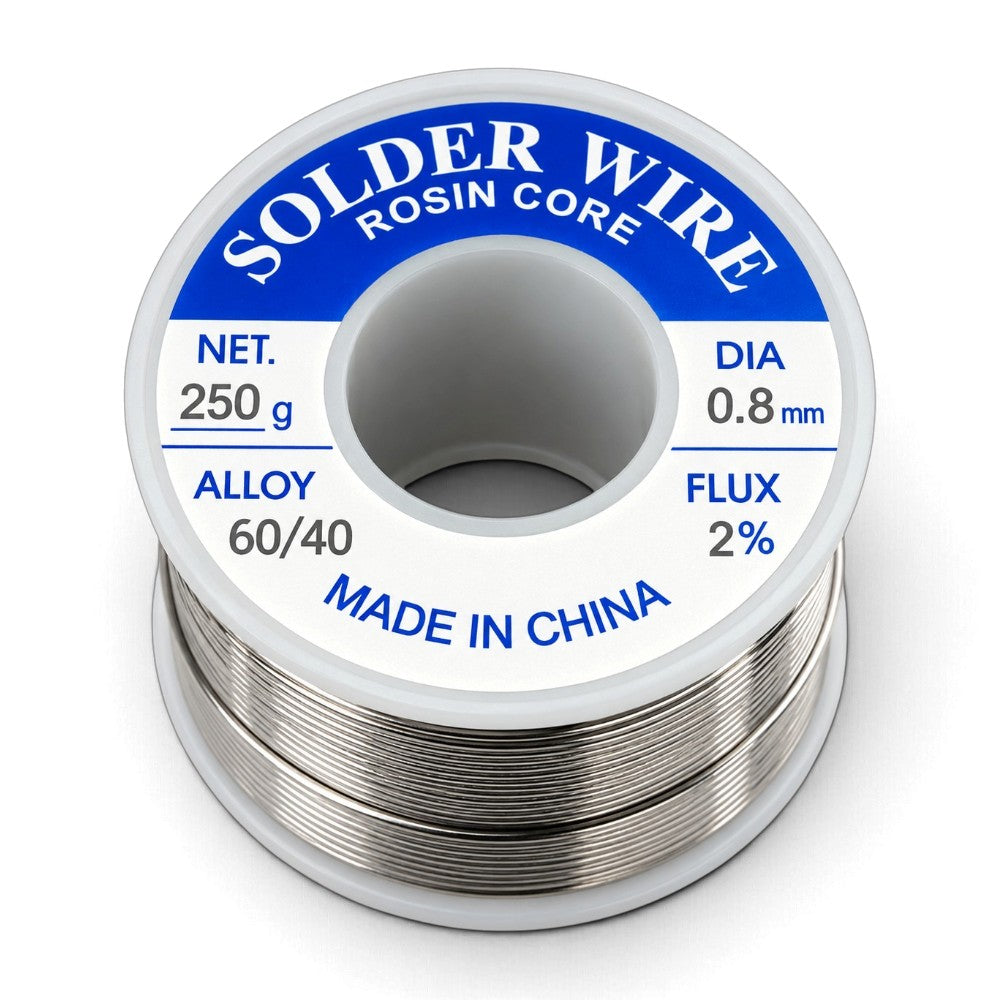 250 g reel of 0.8 mm 60/40 solder wire