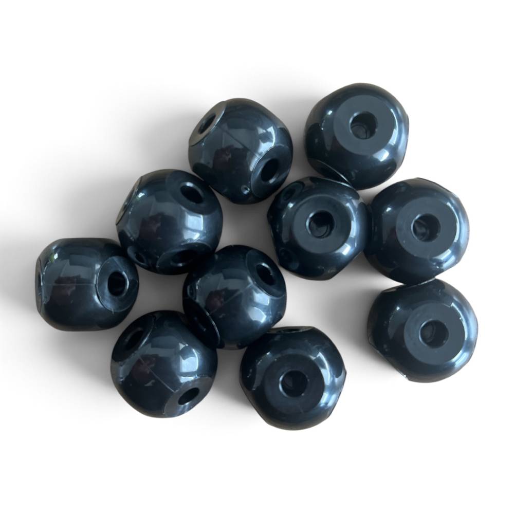 Carbon molecular model atoms 23mm 5-hole black – pack of 10