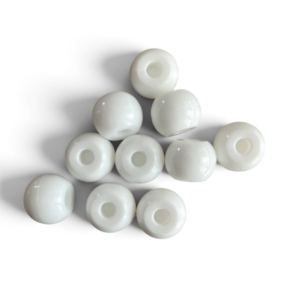 Hydrogen Molecular Model Atom – 17mm 2-Hole 180° Linear White – Pack of 10
