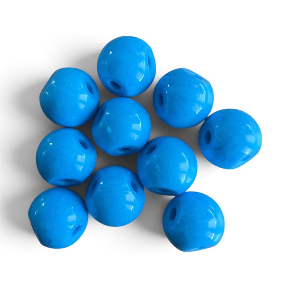 Nitrogen molecular model atoms 23mm 3-hole pyramidal blue – pack of 10