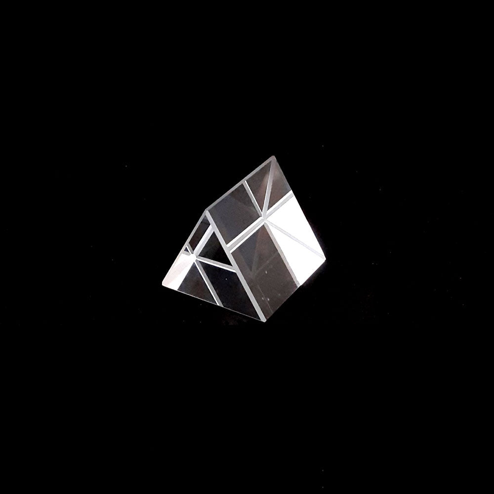 Prism Glass White 25mm Triangular Solid