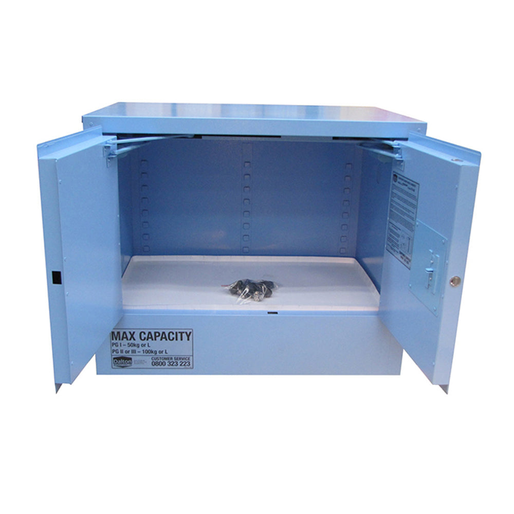 Corrosives Cabinet 100L, 1 shelf