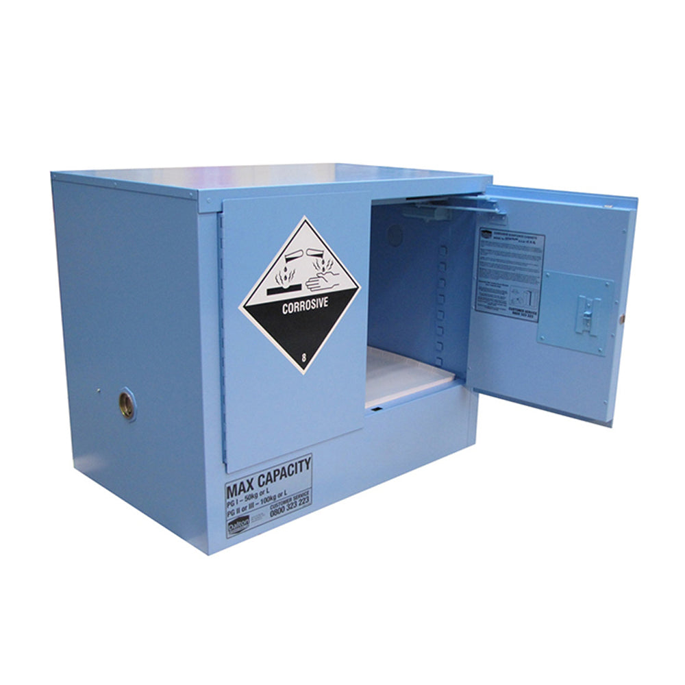 Corrosives Cabinet 100L, 1 shelf