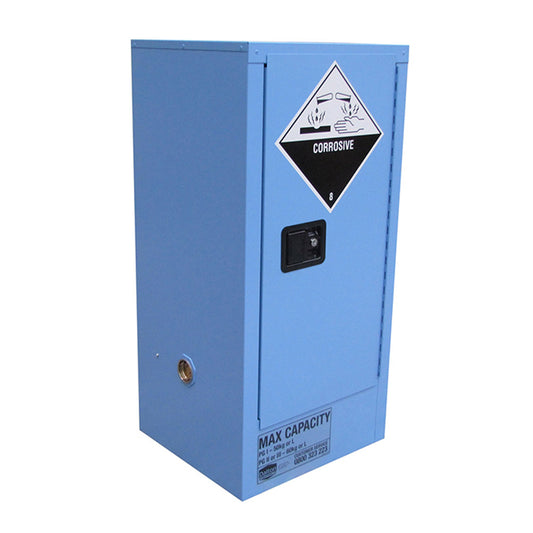 Corrosives Cabinet 60L, 2 shelves