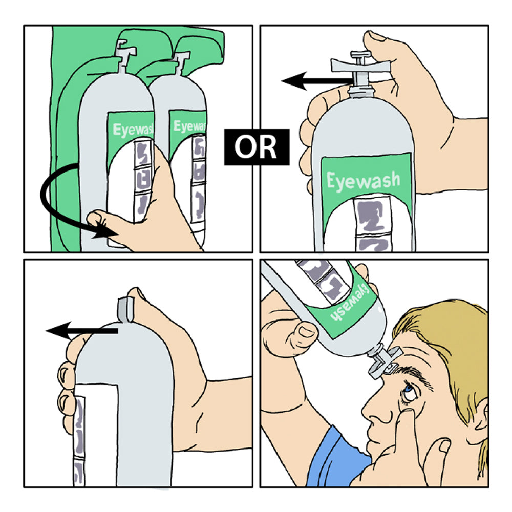 Eyewash Buffer Solution 2x1L Wall Stand, Tobin