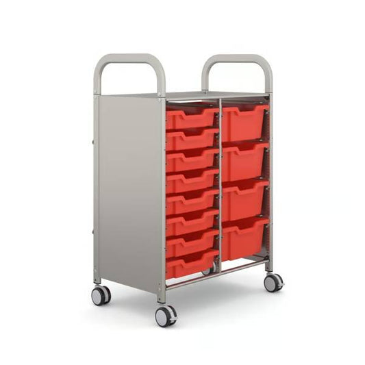 Gratnells Callero Plus Double Trolley – 8 Shallow & 4 Deep Trays