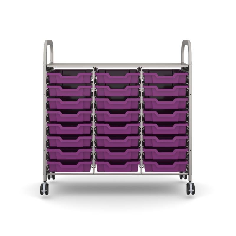 Gratnells Callero Plus Treble Trolley – 24 Shallow Trays