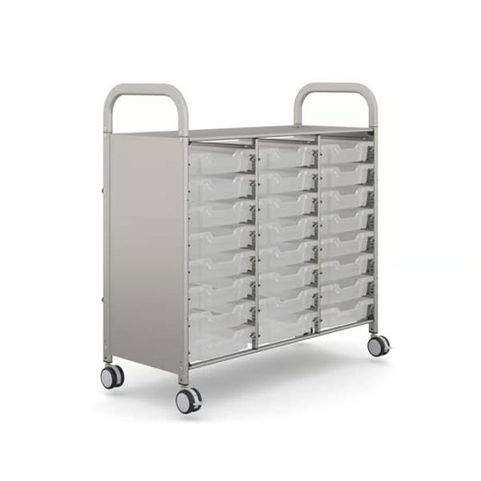 Gratnells Callero Plus Treble Trolley – 24 Shallow Trays