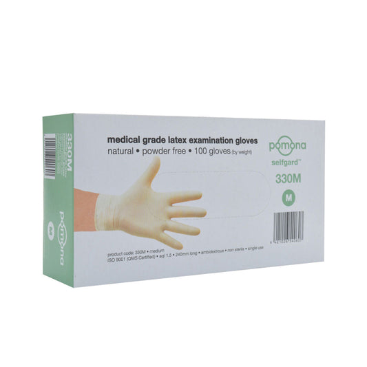 Latex Gloves Medium Pack 100