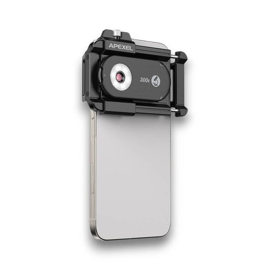 Smartphone Microscope 300X Clip-On Lens with LED Light – Mobile Science Microscope