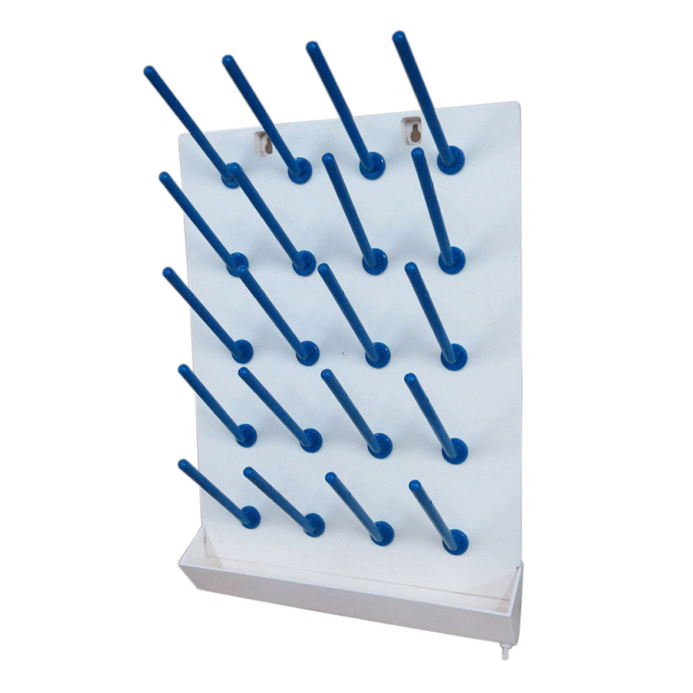 Draining Drying Rack 20 Pegs with Drain Tray & Tube