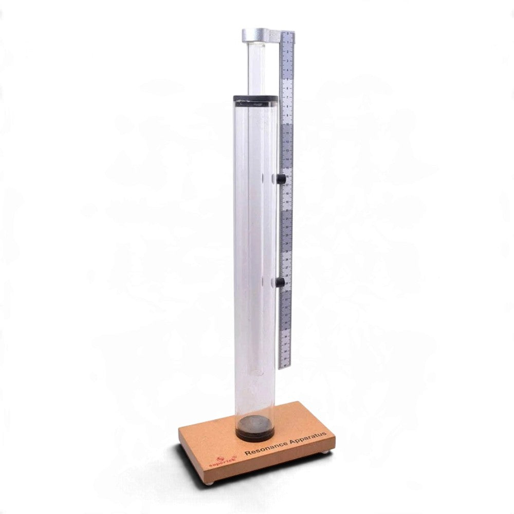 Resonance apparatus with graduated water cylinder for investigating the speed of sound in air