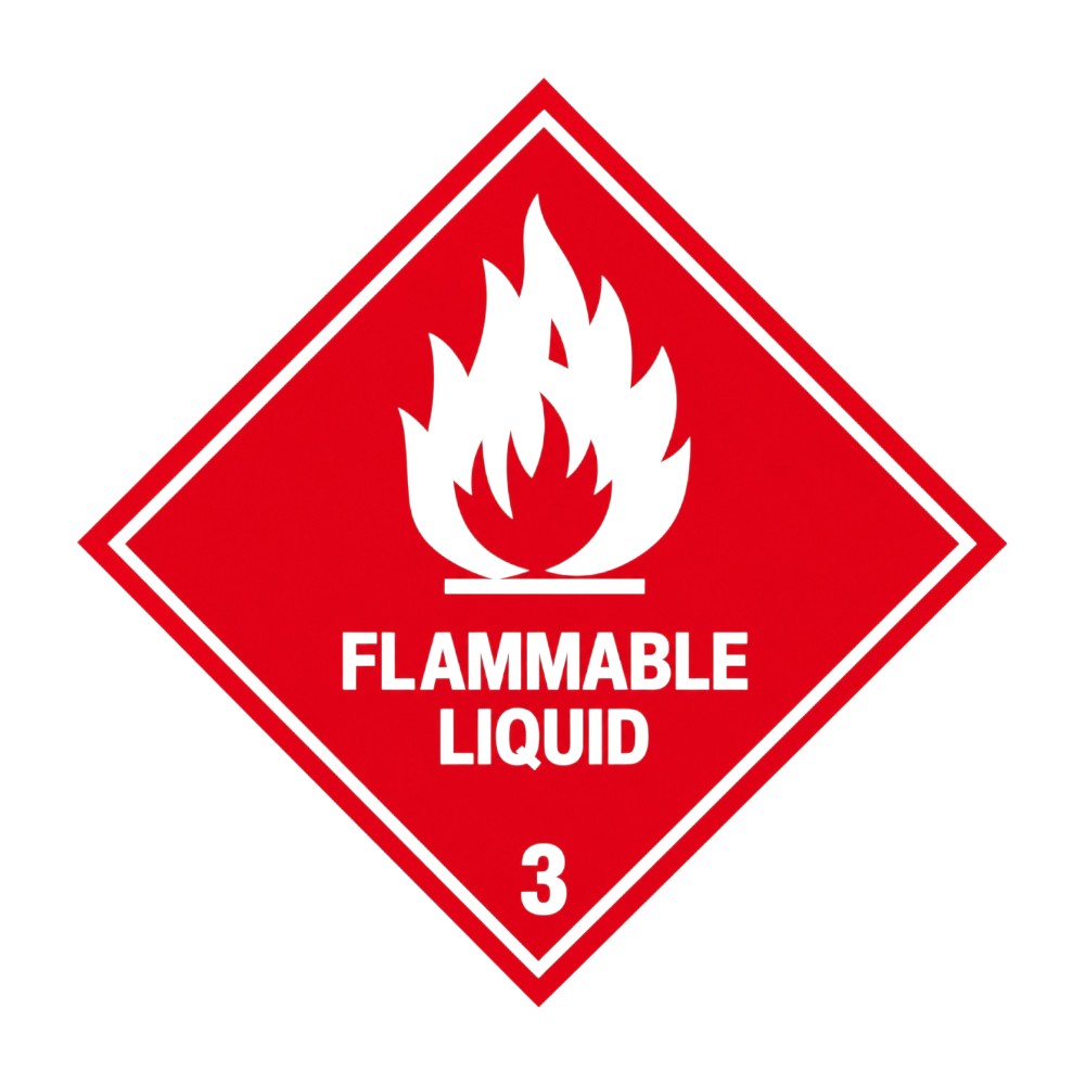 Class 3 Flammable Liquid dangerous goods label 240 x 240 mm