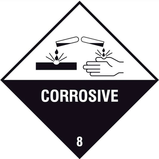 DG Self-Adhesive Label Corrosive 8, 240 x 240mm