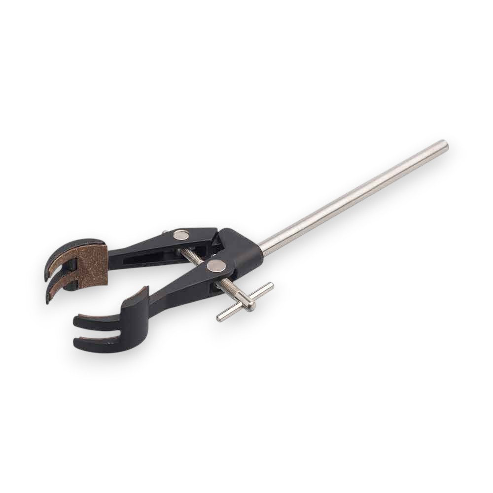 Retort Clamp with Cork-Lined Jaws – 200 mm Length, Holds up to 64 mm