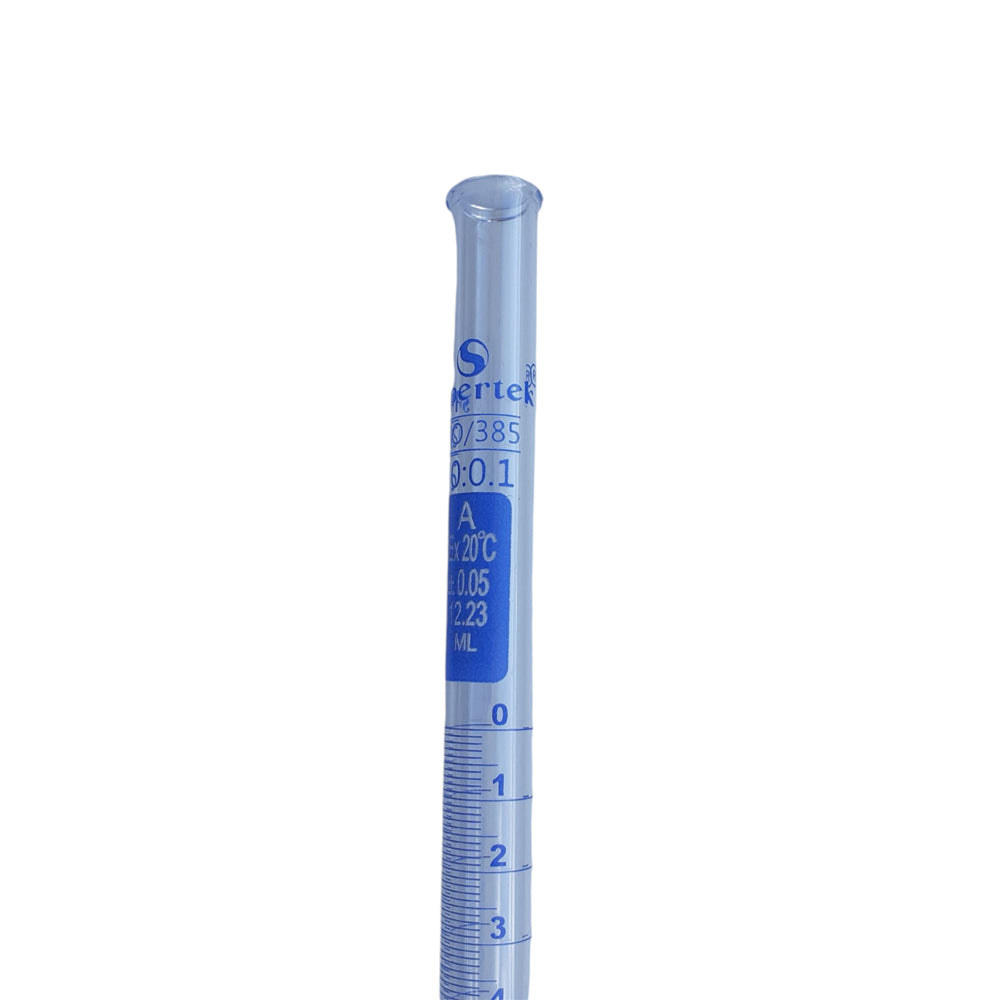 Glass Burette 50ml × 0.05ml – Class A, Detachable PTFE Stopcock & Jet (49BURAG50)