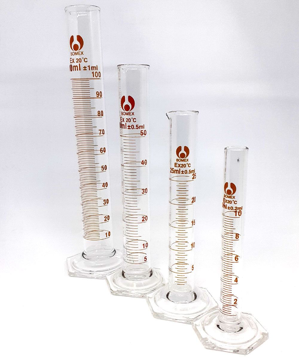 Measuring Cylinder Glass - Hex Base - BOMEX 50ml +/-0.5ml