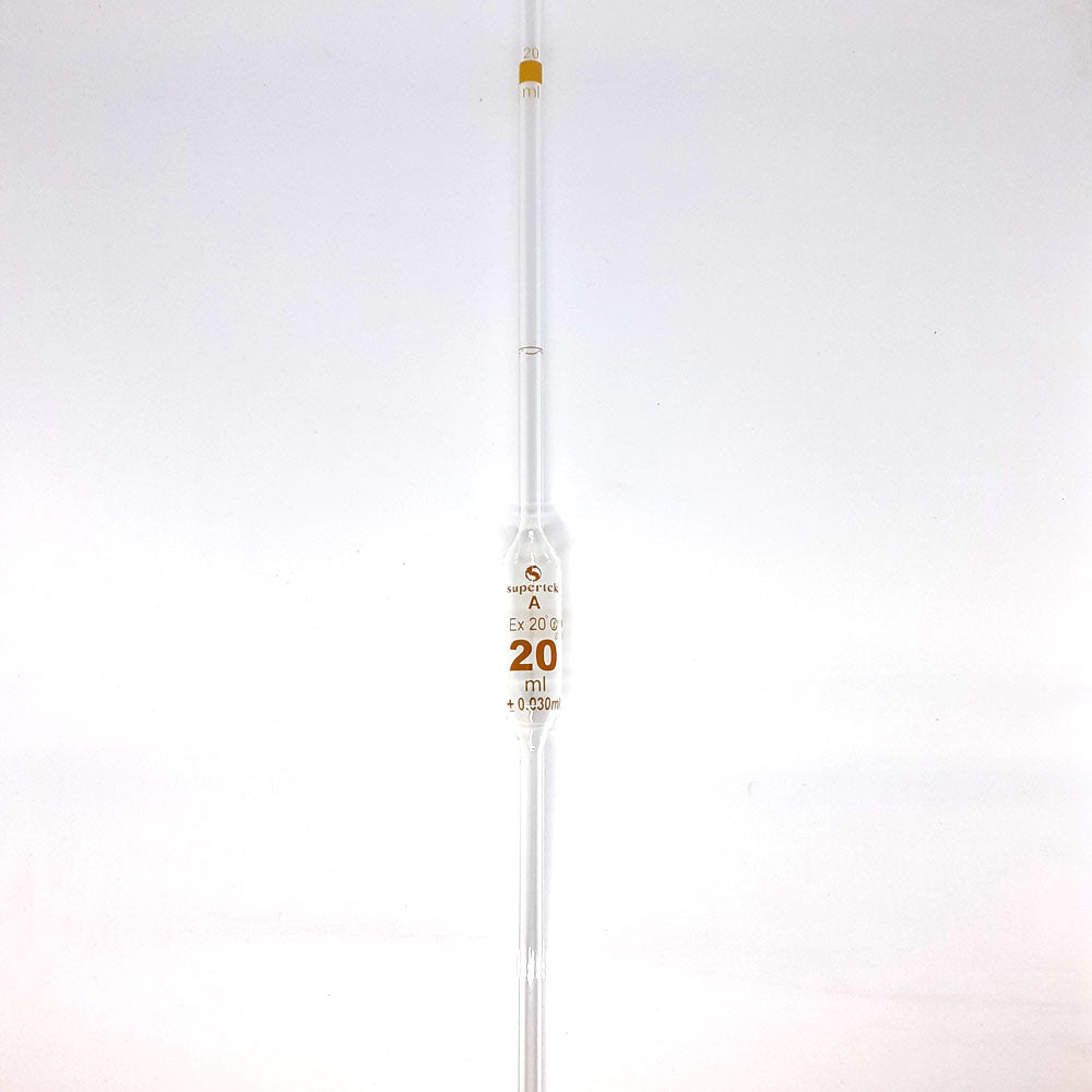 Volumetric Pipette A-Grade 20ml, Supertek