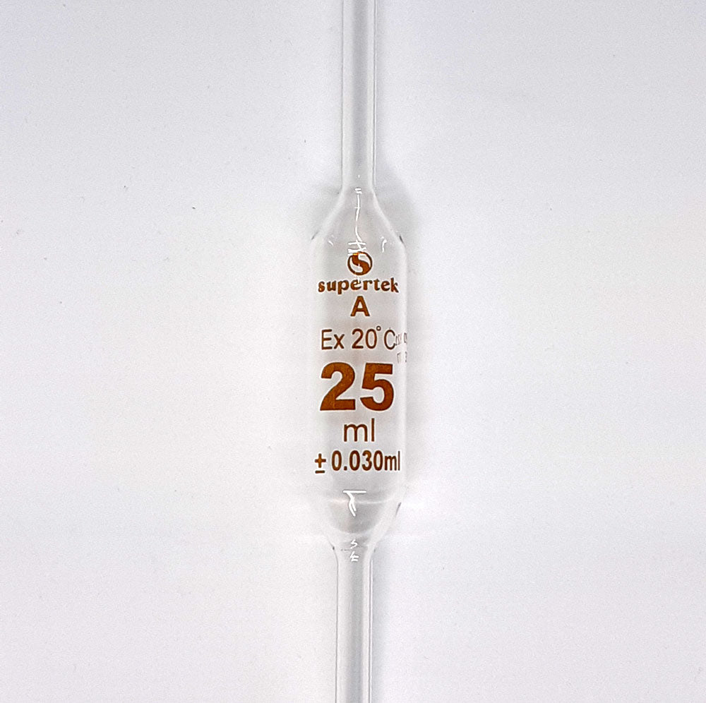 Volumetric Pipette A-Grade 25ml, Supertek