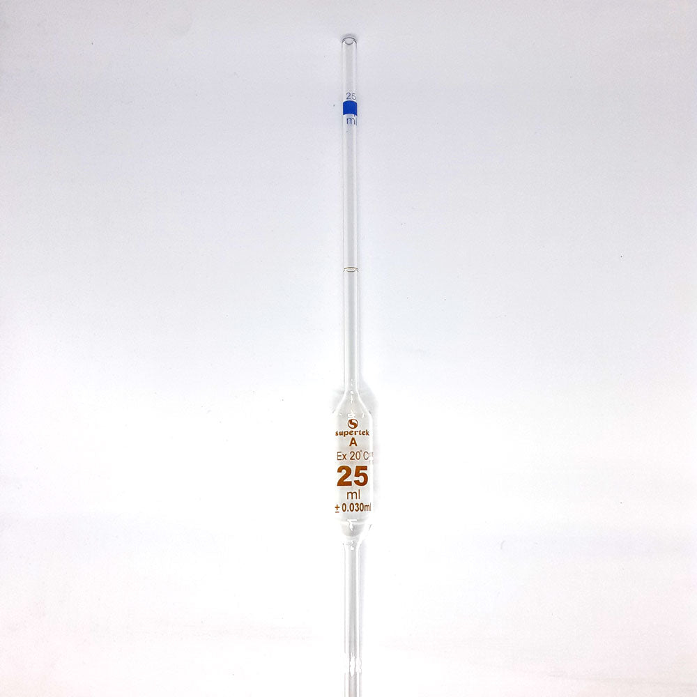 Volumetric Pipette A-Grade 25ml, Supertek