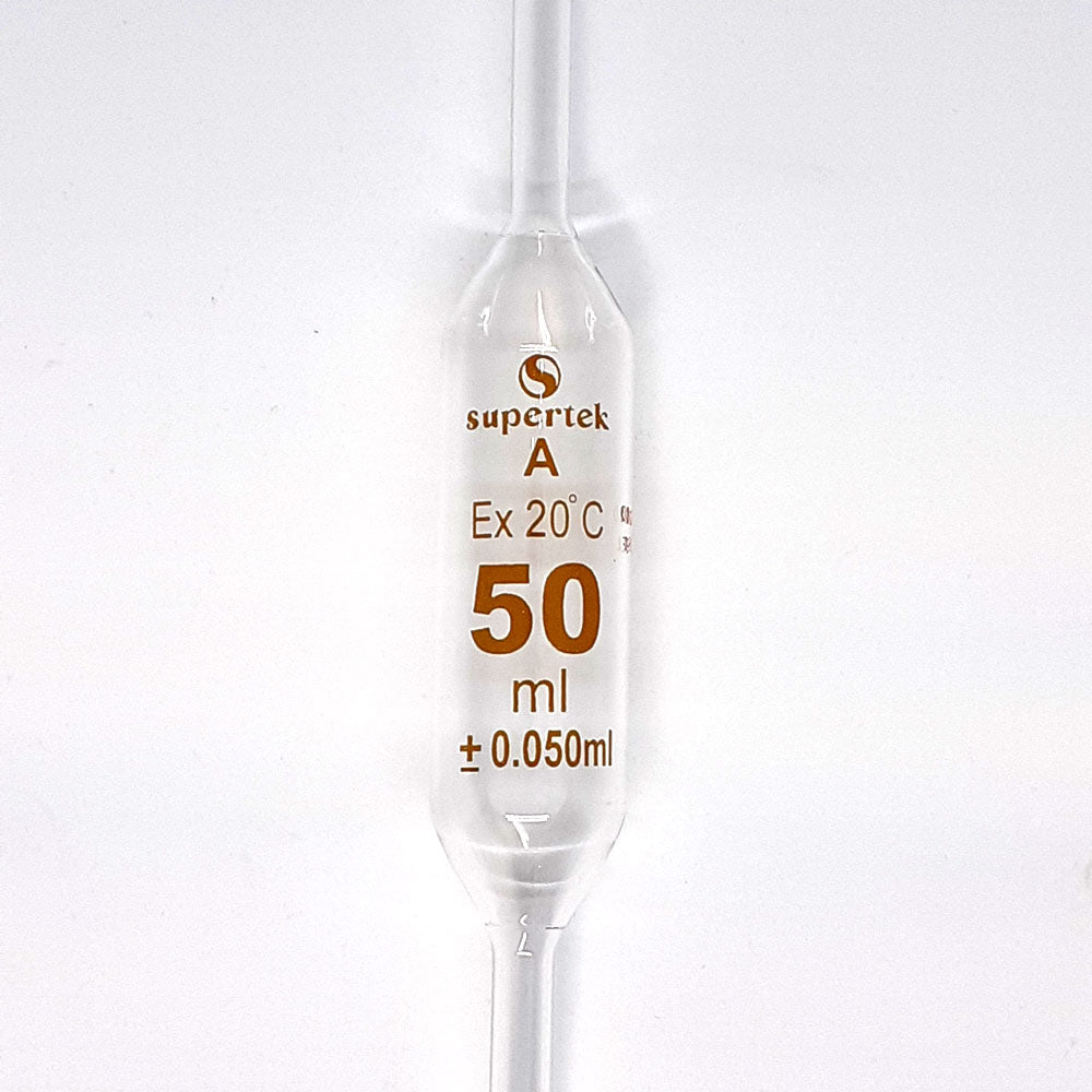 Volumetric Pipette A-Grade 50ml, Supertek