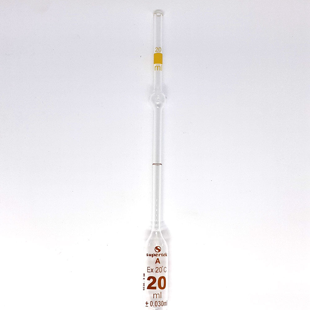 Pipette Vol. A With Safety Bulb 20ml, Supertek