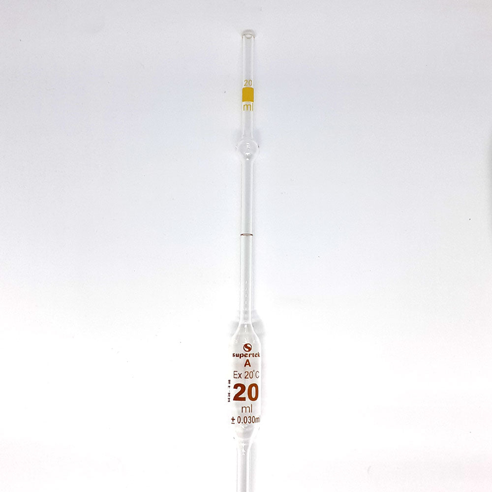 Pipette Vol. A With Safety Bulb 20ml, Supertek