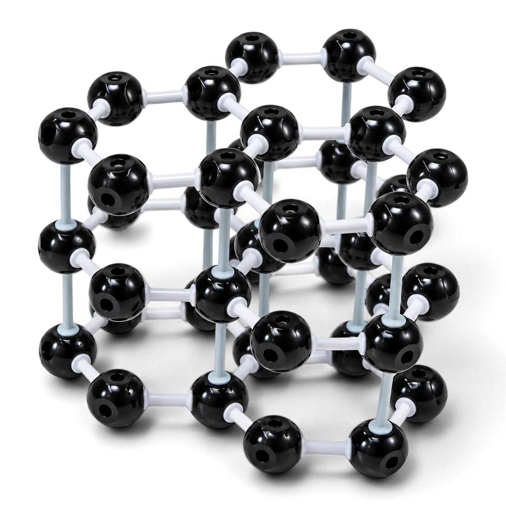 Graphite crystal structure molecular model with 39 carbon atoms