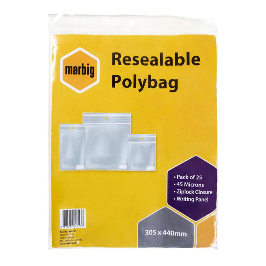 Resealable Plastic Bags 300 X 440 - 25 Pack