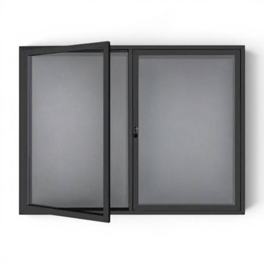 Lockable Noticeboard – Aluminium Frame