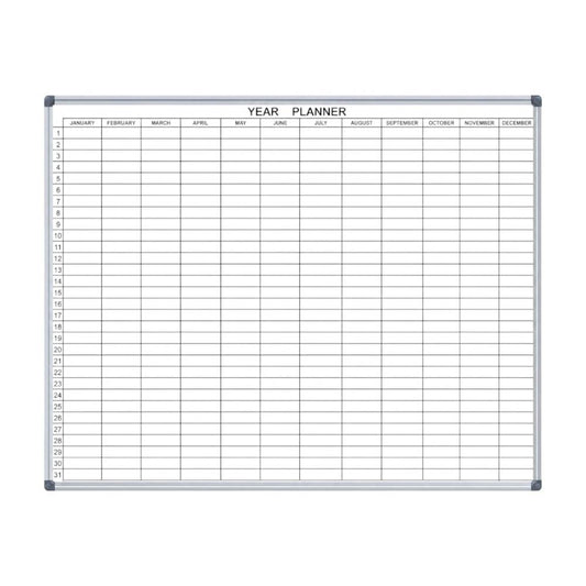 Porcelain Year Planner Whiteboard – PRO-ETCH™ Laser Etched
