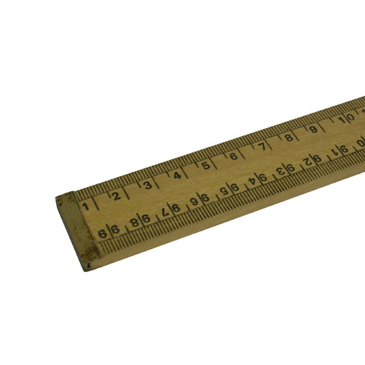 Metre Ruler with Brass Ends