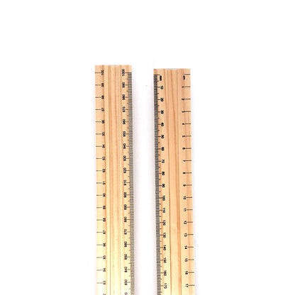 Wooden Metre Ruler - Grooved