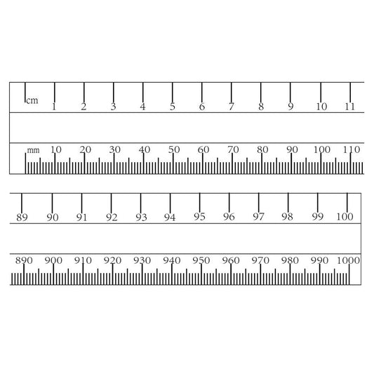 Wooden Metre Ruler - Grooved