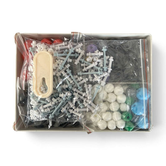 Organic chemistry molecular model teacher set with 111 atoms