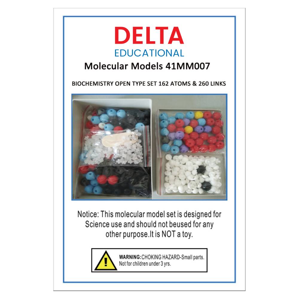 Biochemistry molecular model teacher set contents label