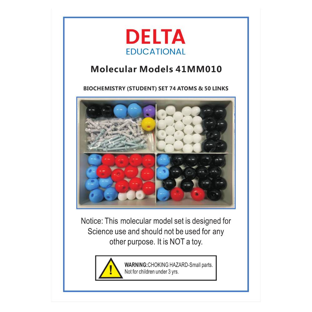 Biochemistry molecular model student set contents label