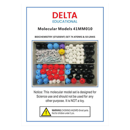 Biochemistry molecular model student set contents label