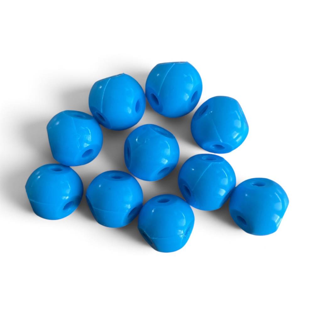 Nitrogen molecular model atoms 23mm 4-hole blue – pack of 10