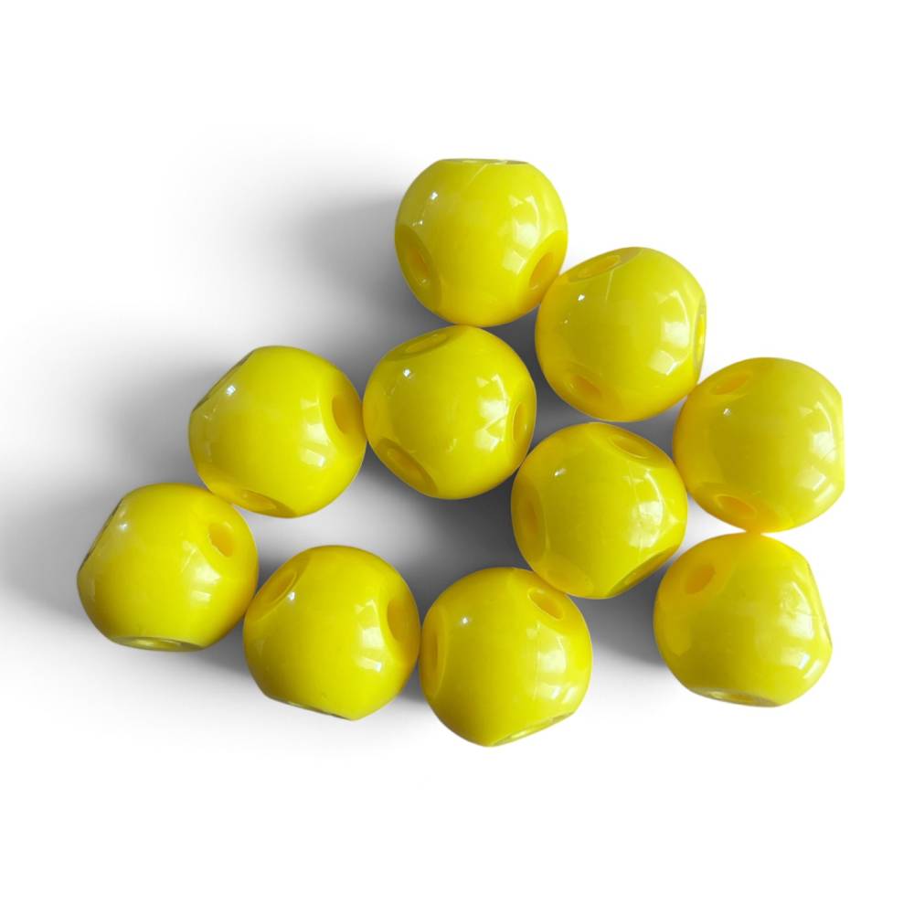 Sulphur molecular model atoms 23mm 4-hole 109 degree yellow – pack of 10