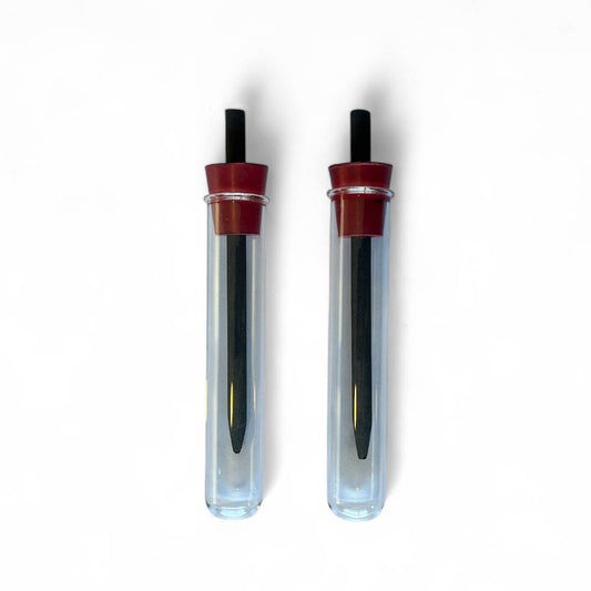 Carbon Rod Electrodes 105 × 5 mm – Pair with Rubber Stoppers (for Hoffman Voltameter)