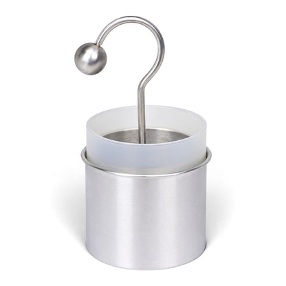 Dissectible Leyden jar assembled with aluminium container, dielectric liner and curved ball terminal