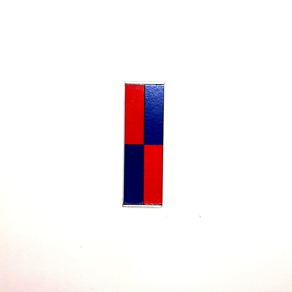 Magnet Bar Alnico Pair 75x12x8mm Red/Blu
