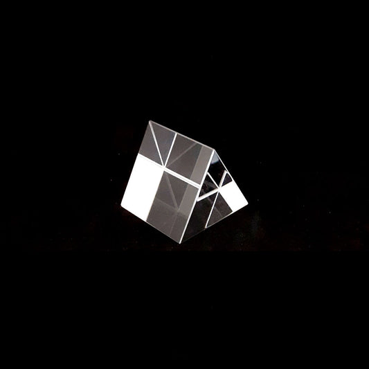 Prism Glass White 38mm Triangular Solid