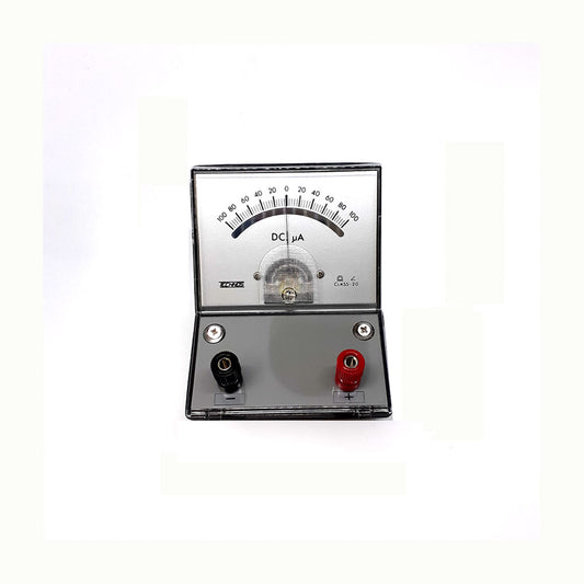 Ammeter Single range, DC, C/Z, uA,100-0-100