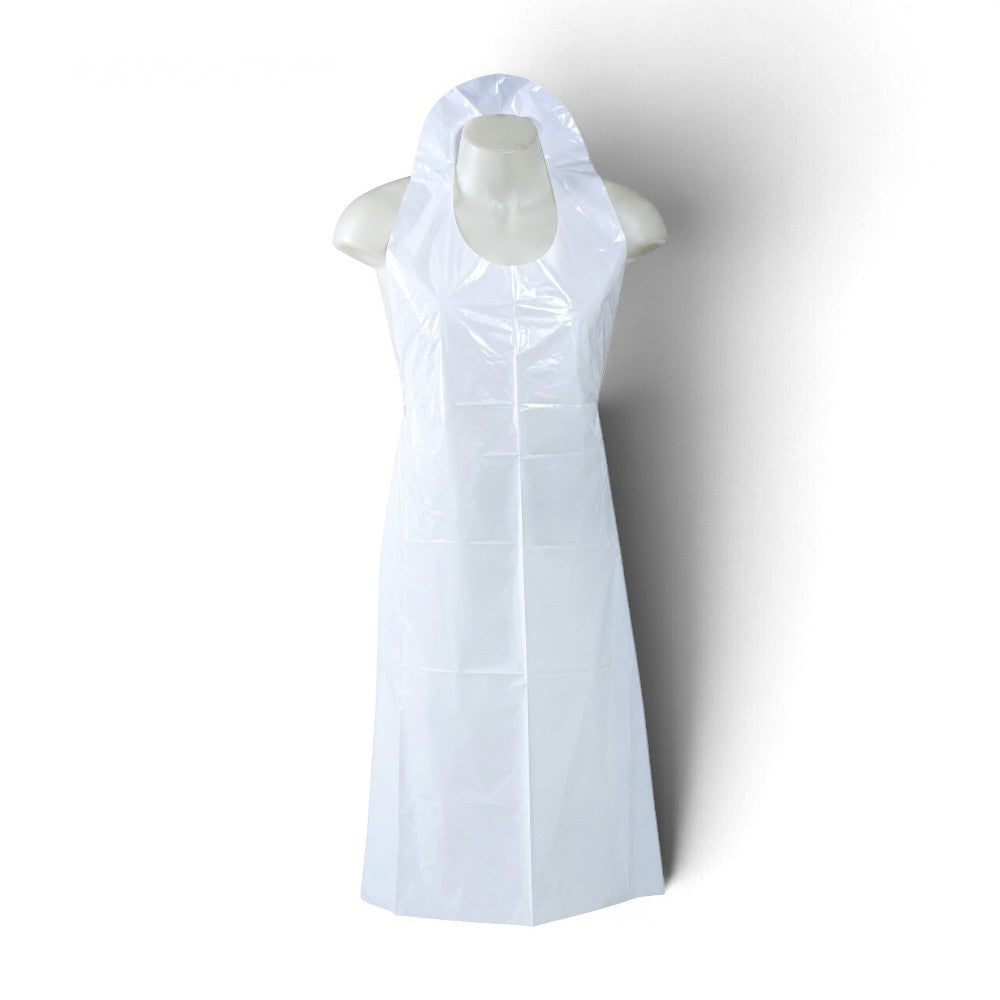 Lightweight polyethylene disposable laboratory apron