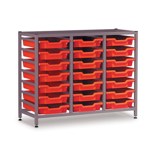 Gratnells Low Frame, 3-Column, 825mmH (Level-with-bench), No Top
